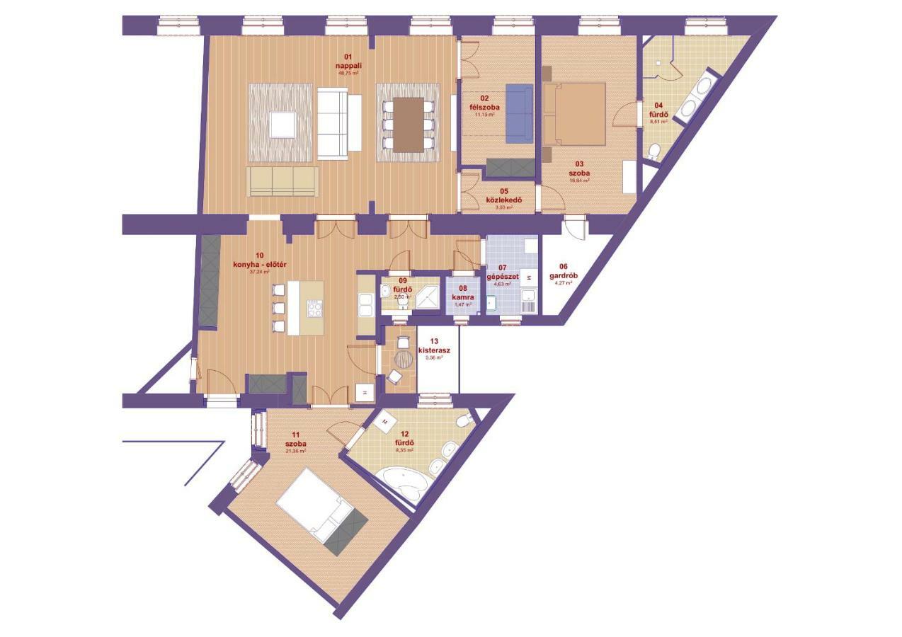 Urban Haven - 3 Beds, 3 Baths, Free Parking, Near Central Market Будапеща Екстериор снимка